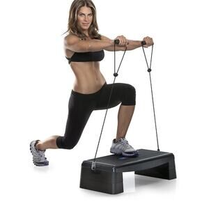 Adjustable Step Deck Platform 3-in-1 Cardio Aerobic Exercise Stepper with Band